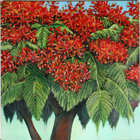 Yucatan Flame Tree by artist Melissa Wen Mitchell-Kotzev